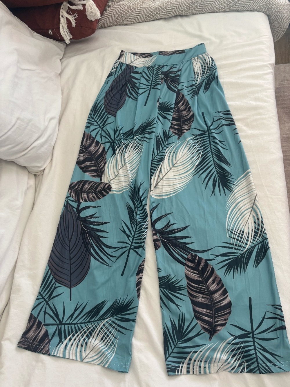 Women's Wide leg Pants - Tropical - Small